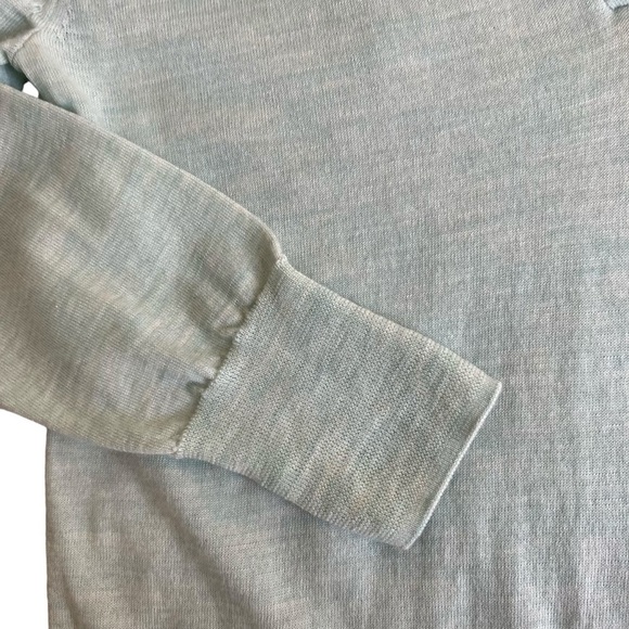 J. Crew Mint Green Merino Wool Light Academia Long Sleeve Polo Tennis Core Sz M - Picture 9 of 16